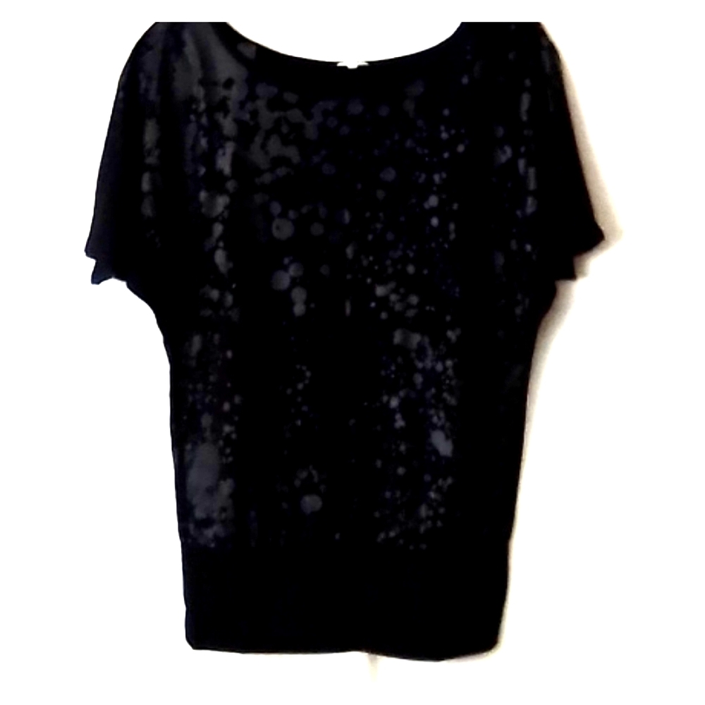 Maurices Black shirt with splatter print size M